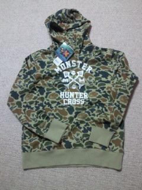 カプコン モンスターハンター クロス ユニクロ コラボ パーカー 迷彩柄 グリーン Lサイズ ゲーム < 男性ファッション  カプコン モンスターハンター クロス ユニクロ コラボ パーカー 迷彩柄 グリーン Lサイズ ゲーム < 男性ファッションの