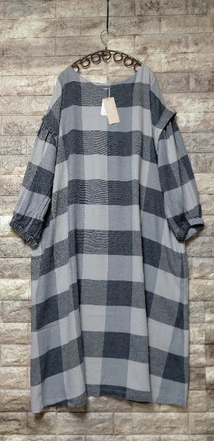 ★★★★★★★★*studio CLIP* BIG 格子チェック タックスリーブワンピース 新品 gray < ブランド  ★★★★★★★★*studio CLIP* BIG 格子チェック タックスリーブワンピース 新品 gray  < ブランドの
