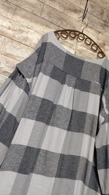 ★★★★★★★★*studio CLIP* BIG 格子チェック タックスリーブワンピース 新品 gray < ブランド  ★★★★★★★★*studio CLIP* BIG 格子チェック タックスリーブワンピース 新品 gray < ブランドの