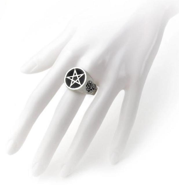 Alchemy Gothic: Roseus Pentagram Ring  ANZT[/v 