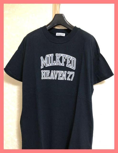☆ミルクフェド☆超美品☆完売アメカジビッグロゴ折り返し袖ロングTシャツワンピ☆ < ブランド  ☆ミルクフェド☆超美品☆完売アメカジビッグロゴ折り返し袖ロングTシャツワンピ☆ < ブランドの