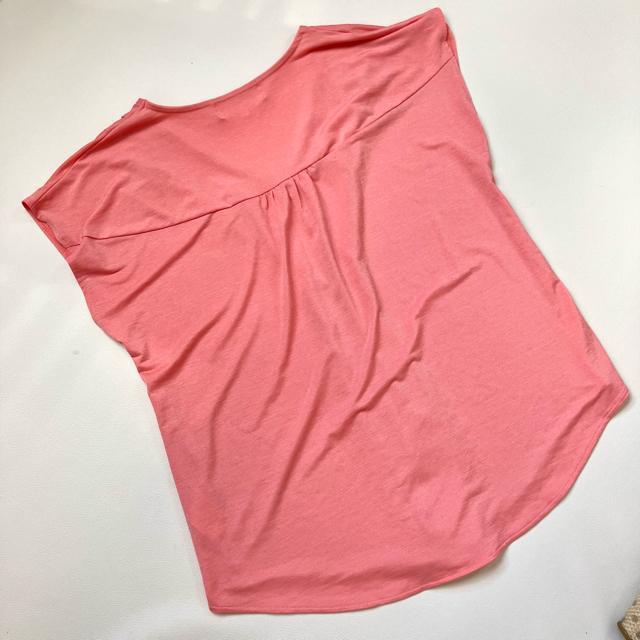 ◆極美品◆ロペピクニック◆ストレッチ素材半袖ブラウス◆サーモンピンク◆Mゆったり < ブランド  ◆極美品◆ロペピクニック◆ストレッチ素材半袖ブラウス◆サーモンピンク◆Mゆったり < ブランドの
