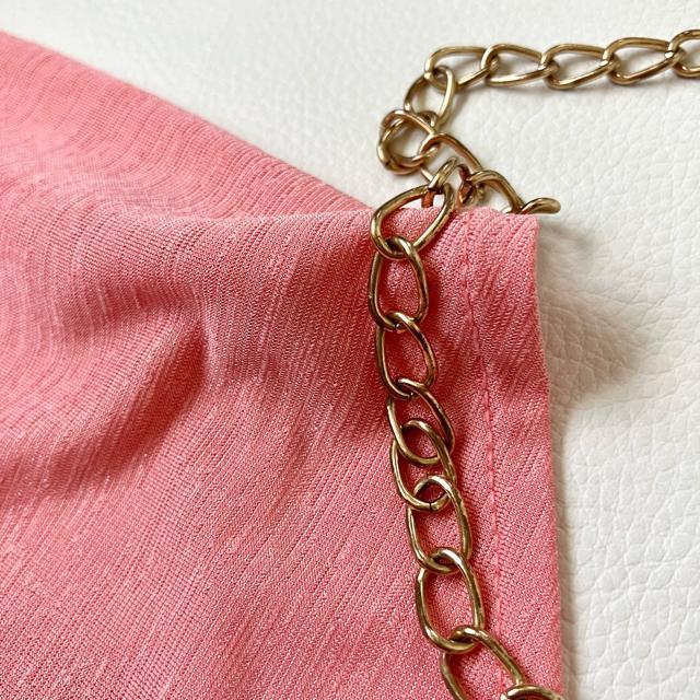 ◆極美品◆ロペピクニック◆ストレッチ素材半袖ブラウス◆サーモンピンク◆Mゆったり < ブランド  ◆極美品◆ロペピクニック◆ストレッチ素材半袖ブラウス◆サーモンピンク◆Mゆったり < ブランドの