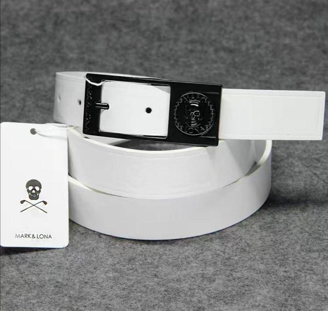 マークアンドロナ ゴルフ 牛革ベルト男女兼用 白 < 男性ファッション  マークアンドロナ ゴルフ 牛革ベルト男女兼用 白 < 男性ファッションの