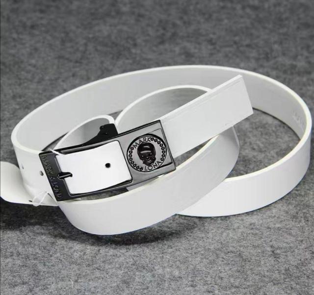 マークアンドロナ ゴルフ 牛革ベルト男女兼用 白 < 男性ファッション  マークアンドロナ ゴルフ 牛革ベルト男女兼用 白 < 男性ファッションの