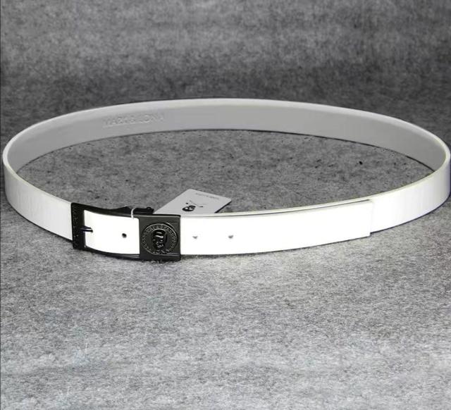 マークアンドロナ ゴルフ 牛革ベルト男女兼用 白 < 男性ファッション  マークアンドロナ ゴルフ 牛革ベルト男女兼用 白 < 男性ファッションの