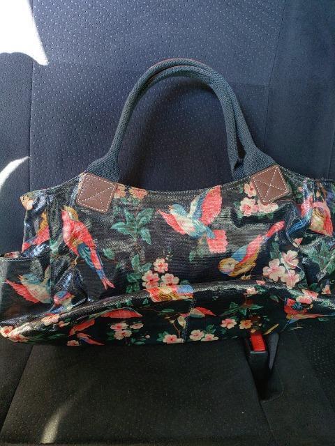 ハンドバッグ Cath Kidston 廃盤希少柄 キャスキッドソン トートバッグ 花柄 鳥 深緑 黒 < 女性ファッション ハンドバッグ Cath Kidston 廃盤希少柄 キャスキッドソン トートバッグ 花柄 鳥 深緑 黒 < 女性ファッションの