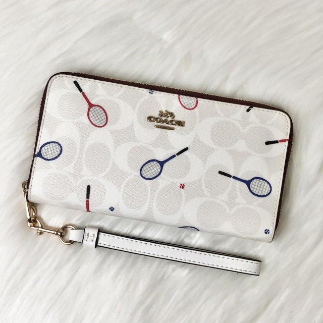 【未使用級】COACH コーチ 長財布 シグネチャー ラケット プリント ジップ アラウンド ウォレット < ブランド 【未使用級】COACH コーチ 長財布 シグネチャー ラケット プリント ジップ アラウンド ウォレット < ブランドの