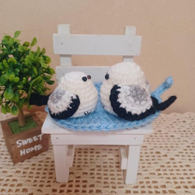 ☆Hand made☆ シマエナガさんの親子@*葉っぱ*あみぐるみ < ペット/手芸/園芸 ☆Hand made☆ シマエナガさんの親子@*葉っぱ*あみぐるみ < ペット/手芸/園芸の