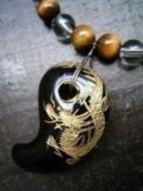 ☆即決☆龍彫オニキスxタイガーアイx水晶ネックレス < 女性アクセサリー/時計 ☆即決☆龍彫オニキスxタイガーアイx水晶ネックレス < 女性アクセサリー/時計の