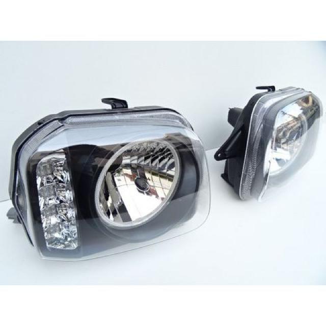 スズキ ジムニー JB23 LEDイカリングヘッドライト インナーブラック  LEDウインカー < 自動車/バイク スズキ ジムニー JB23 LEDイカリングヘッドライト インナーブラック  LEDウインカー < 自動車/バイク