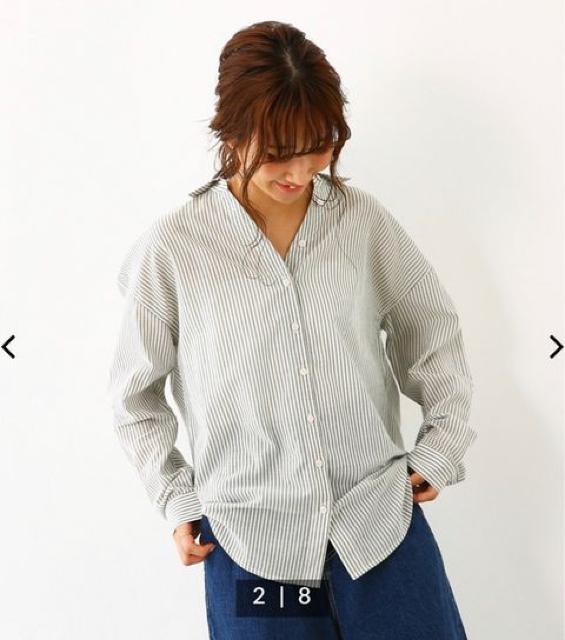 ロデオ★バックロゴ ストライプ ビッグ シャツ 2 < ブランド  ロデオ★バックロゴ ストライプ ビッグ シャツ 2 < ブランドの