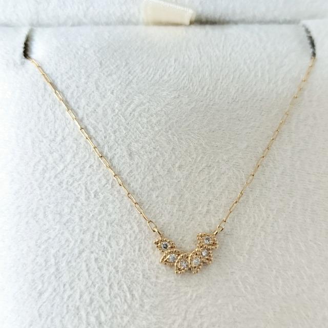 hum ハム ダイヤモンド リーフ ネックレス K18YG 1.0g < 女性アクセサリー/時計  hum ハム ダイヤモンド リーフ ネックレス K18YG 1.0g < 女性アクセサリー/時計の