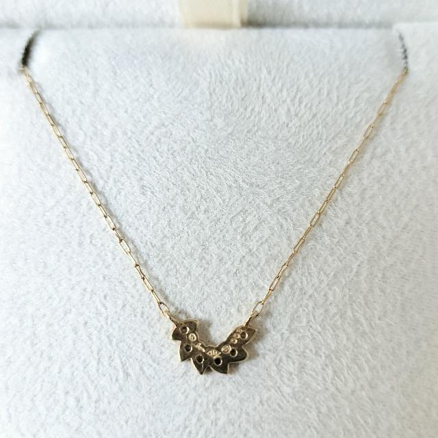 hum ハム ダイヤモンド リーフ ネックレス K18YG 1.0g < 女性アクセサリー/時計  hum ハム ダイヤモンド リーフ ネックレス K18YG 1.0g < 女性アクセサリー/時計の