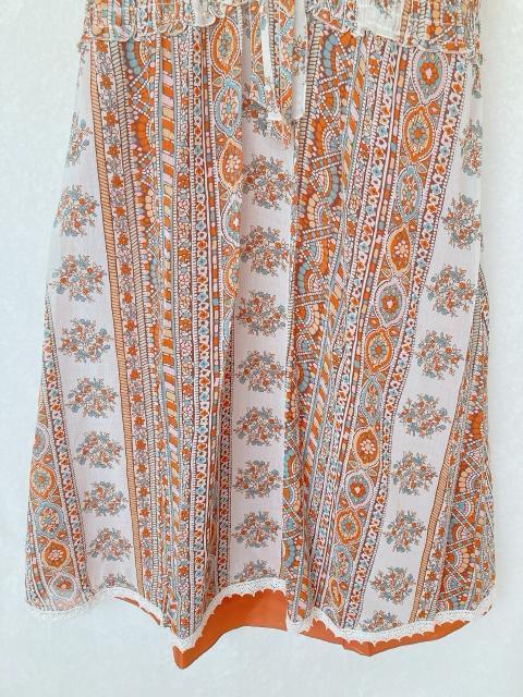 2枚組 エスニック柄 花柄 ノースリーブワンピース インナーキャミ付き F N2m < ブランド 2枚組 エスニック柄 花柄 ノースリーブワンピース インナーキャミ付き F N2m < ブランドの