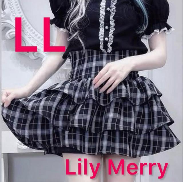 新品未使用タグ付きLLサイズ フレアスカート  ミニ LilyMerry チェック柄 < 女性ファッション  新品未使用タグ付きLLサイズ フレアスカート  ミニ LilyMerry チェック柄  < 女性ファッションの