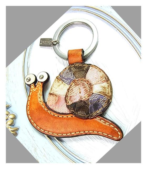 500円スタ★正規品 COACH コーチ カタツムリ キーホルダー バッグチャーム ヌメ革/パッチワークUSED < ブランド 500円スタ★正規品 COACH コーチ カタツムリ キーホルダー バッグチャーム ヌメ革/パッチワークUSED < ブランドの