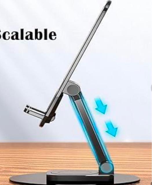 �g�ѓd�b�X�^���h iPhone iPad�z���_�[ 360�x��] �g�ѓd�b�X�^���h �܂肽���ݎ� �X�P�[���u�� �u���b�N&�z���C�g �� �Ɠd/AV�� 