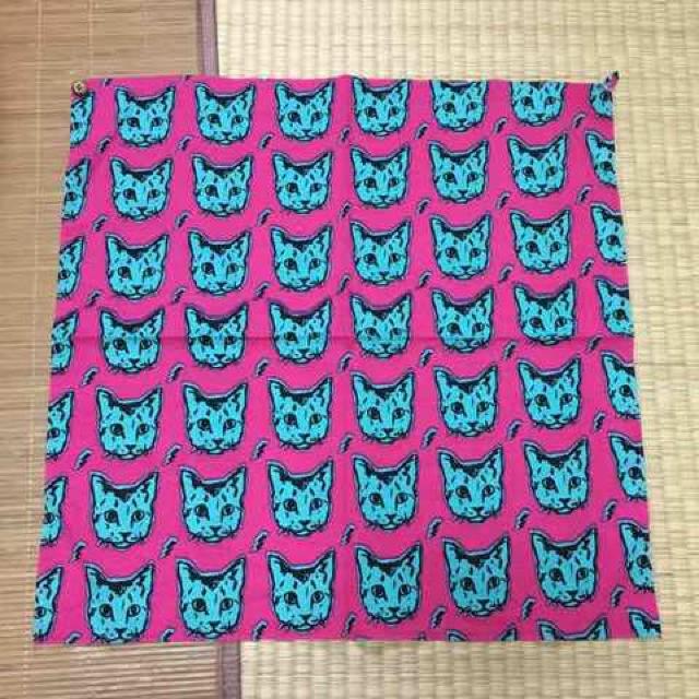 チャイハネ・エスニック風アフリカンプリントネコ柄バンダナ < ブランド  チャイハネ・エスニック風アフリカンプリントネコ柄バンダナ < ブランドの