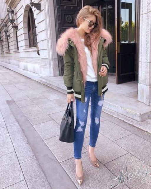 大人気即完売☆Rady☆ラグジュアリーMA-1☆カーキ☆S☆超美品 < ブランド 大人気即完売☆Rady☆ラグジュアリーMA-1☆カーキ☆S☆超美品 < ブランドの