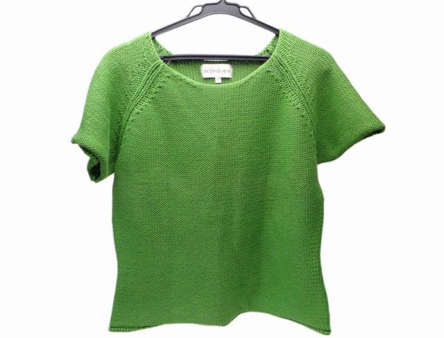 サンローラン コットン 半袖 セーター L グリーン系【送料無料】 < ブランド サンローラン コットン 半袖 セーター L グリーン系【送料無料】 < ブランドの