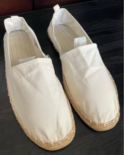 中古 H&M エイチ&エム エスパドリーユ スリッポン ホワイト 28.28.5.29cmの方 ヘンプ(麻)仕様 Safari < 男性ファッション 中古 H&M エイチ&エム エスパドリーユ スリッポン ホワイト 28.28.5.29cmの方 ヘンプ(麻)仕様 Safari < 男性ファッションの