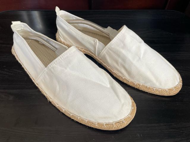 中古 H&M エイチ&エム エスパドリーユ スリッポン ホワイト 28.28.5.29cmの方 ヘンプ(麻)仕様 Safari < 男性ファッション 中古 H&M エイチ&エム エスパドリーユ スリッポン ホワイト 28.28.5.29cmの方 ヘンプ(麻)仕様 Safari < 男性ファッションの