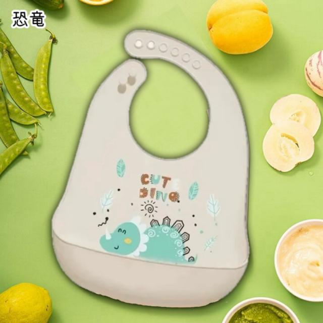 防水 シリコンスタイ【新品未使用】恐竜 ベージュ●お食事エプロン ビブ よだれかけ < キッズ/ベビー 防水 シリコンスタイ【新品未使用】恐竜 ベージュ●お食事エプロン ビブ よだれかけ < キッズ/ベビーの