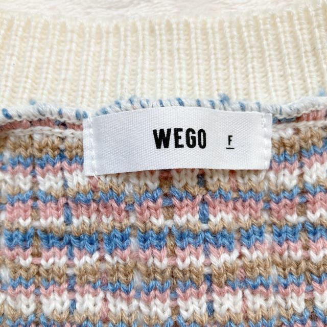 WEGO ウィゴー モード系 ショート丈 サマーニット ベスト ジレ トップス F N2m < ブランド  WEGO ウィゴー モード系 ショート丈 サマーニット ベスト ジレ トップス F N2m < ブランドの