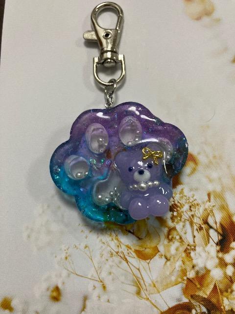ハンドメイド レジン 肉球シャカシャカ キーホルダー  < 女性ファッション  ハンドメイド レジン 肉球シャカシャカ キーホルダー   < 女性ファッションの