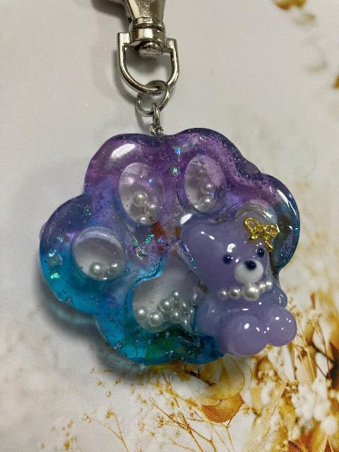 ハンドメイド レジン 肉球シャカシャカ キーホルダー  < 女性ファッション  ハンドメイド レジン 肉球シャカシャカ キーホルダー  < 女性ファッションの