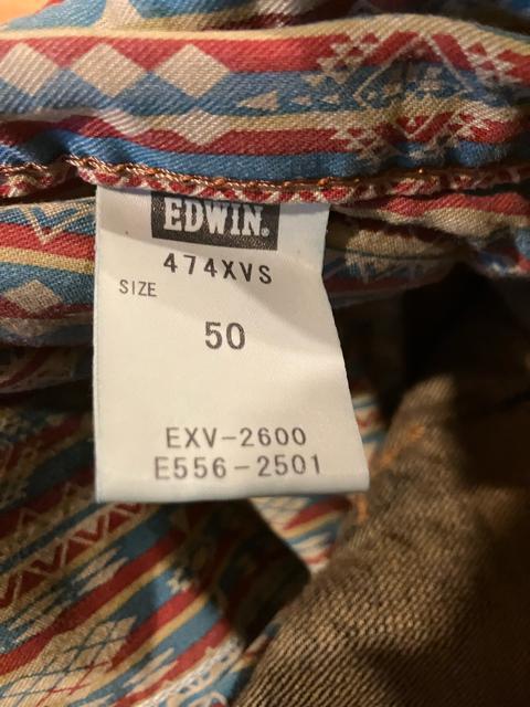 EDWIN 474XVSBe[W[Yfj 傫size W50 EGXg 130cm  jt@bV 