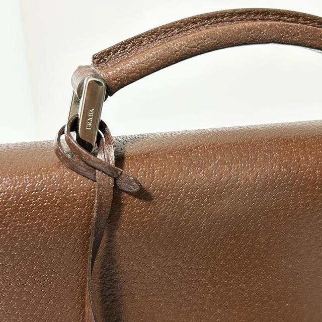 PRADA �v���_ �����Y ���U�[ �r�W�l�X �o�b�O �u���E�� �V���o�[���� A4 ���� ���΂� �� �u�����h�� 