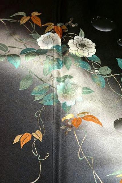 付下げ 中古 最高級 美品 暈し染め 金銀彩 椿 さが美扱い 身丈157cm 裄丈64.5cm T2969 < 女性ファッション  付下げ 中古 最高級 美品 暈し染め 金銀彩 椿 さが美扱い 身丈157cm 裄丈64.5cm T2969 < 女性ファッションの