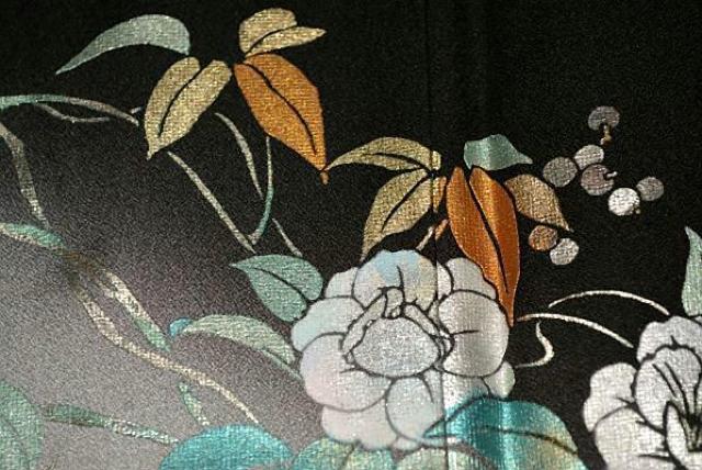 付下げ 中古 最高級 美品 暈し染め 金銀彩 椿 さが美扱い 身丈157cm 裄丈64.5cm T2969 < 女性ファッション  付下げ 中古 最高級 美品 暈し染め 金銀彩 椿 さが美扱い 身丈157cm 裄丈64.5cm T2969 < 女性ファッションの