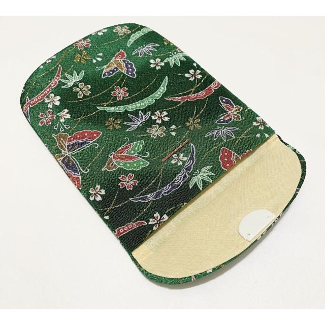 新品 お茶席用 足袋入れ 縮緬ポーチ ちりめん 緑 < 女性ファッション  新品 お茶席用 足袋入れ 縮緬ポーチ ちりめん 緑 < 女性ファッションの