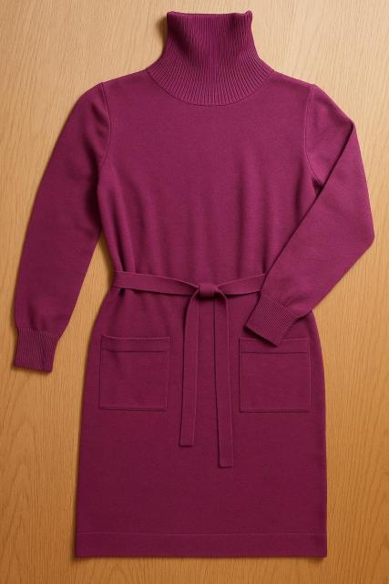 Litalax PG パープルタートルネックニットワンピース < 女性ファッション Litalax PG パープルタートルネックニットワンピース < 女性ファッションの