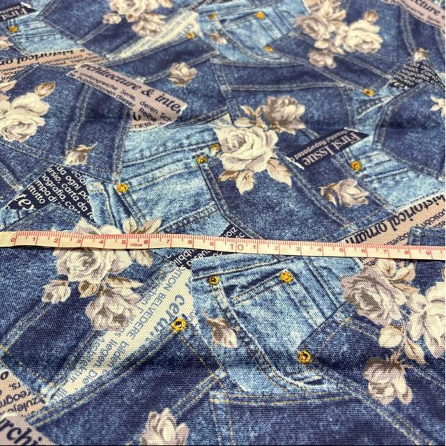 ハンドメイド 未使用生地 カット生地 デニムプリント 約110×50cm < ペット/手芸/園芸 ハンドメイド 未使用生地 カット生地 デニムプリント 約110×50cm < ペット/手芸/園芸の
