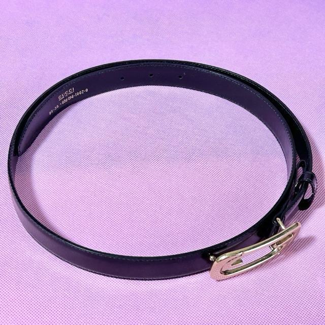 GUCCI �O�b�` �x���g 036�E194�E1007�E0 �S�[���h���� �C���^�[���b�L���O G �u���b�N �� �u�����h�� 