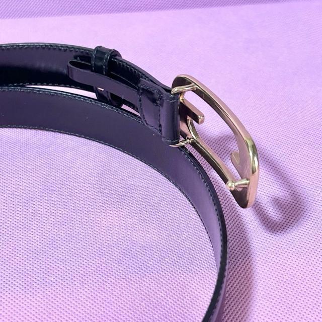 GUCCI �O�b�` �x���g 036�E194�E1007�E0 �S�[���h���� �C���^�[���b�L���O G �u���b�N �� �u�����h�� 