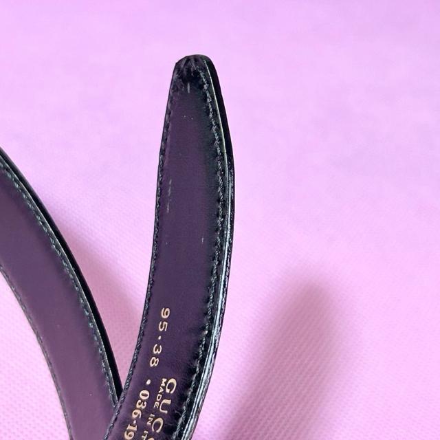 GUCCI �O�b�` �x���g 036�E194�E1007�E0 �S�[���h���� �C���^�[���b�L���O G �u���b�N �� �u�����h�� 