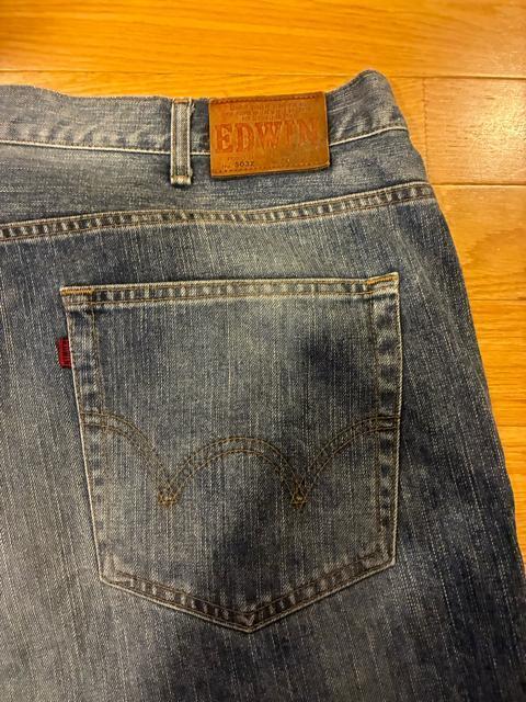 EDWIN 503 ストレートデニム超超大きいsizeW50 used126cm < 男性ファッション EDWIN 503 ストレートデニム超超大きいsizeW50 used126cm < 男性ファッションの