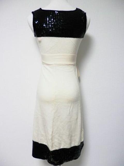 白黒スパンコールパーティーワンピースドレス薄ニットバイカラー < 女性ファッション 白黒スパンコールパーティーワンピースドレス薄ニットバイカラー < 女性ファッションの