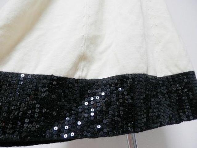 白黒スパンコールパーティーワンピースドレス薄ニットバイカラー < 女性ファッション 白黒スパンコールパーティーワンピースドレス薄ニットバイカラー < 女性ファッションの