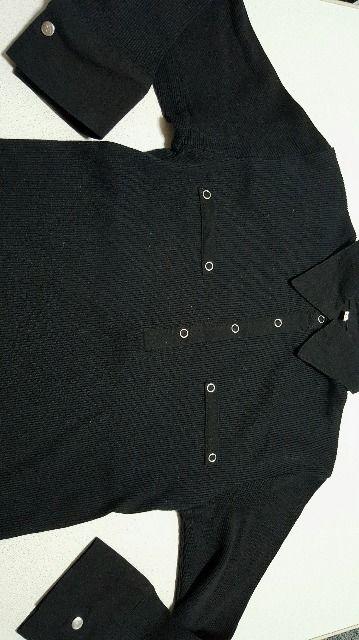 黒の7分袖★カットソー★細身のLLサイズ < 女性ファッション  黒の7分袖★カットソー★細身のLLサイズ < 女性ファッションの