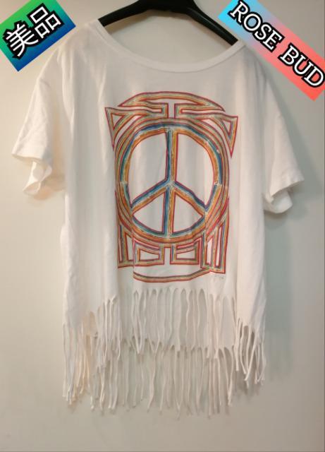 ROSE BUD ローズバッド超スタイリッシュシャツホワイト脚長効果抜群人気ブランド褒められ服デート特価品薄希少Tシャツカットソー < 女性ファッション  ROSE BUD ローズバッド超スタイリッシュシャツホワイト脚長効果抜群人気ブランド褒められ服デート特価品薄希少Tシャツカットソー  < 女性ファッションの