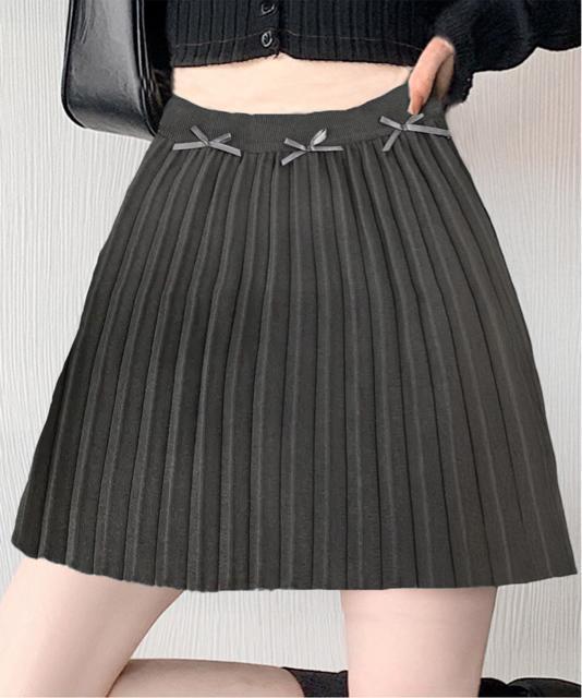 送料無料 新品 リボン付きプリーツミニスカートレディース < 女性ファッション  送料無料 新品 リボン付きプリーツミニスカートレディース < 女性ファッションの