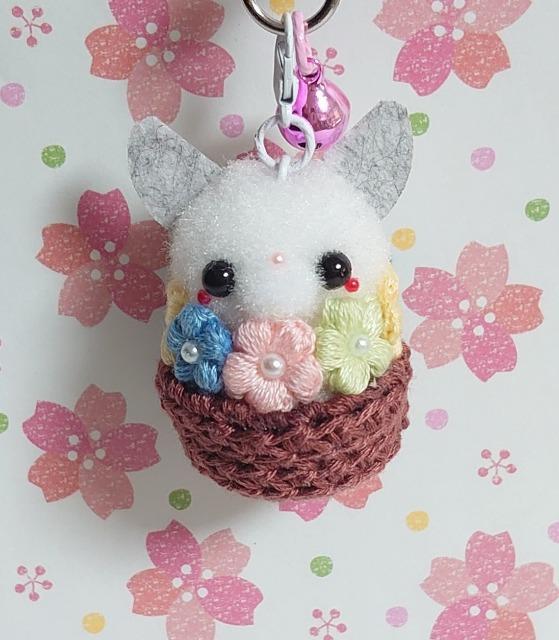 ハンドメイド♪ポンポンマスコット『花カゴinアニマル』チンチラ < ペット/手芸/園芸 ハンドメイド♪ポンポンマスコット『花カゴinアニマル』チンチラ < ペット/手芸/園芸の