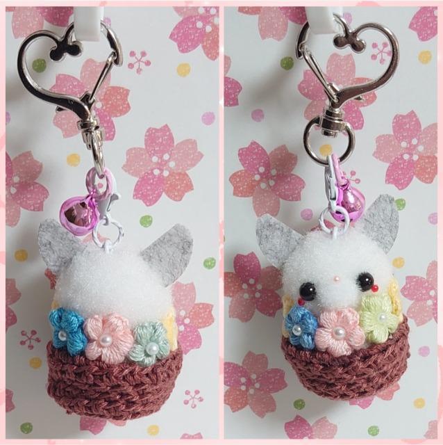 ハンドメイド♪ポンポンマスコット『花カゴinアニマル』チンチラ < ペット/手芸/園芸 ハンドメイド♪ポンポンマスコット『花カゴinアニマル』チンチラ < ペット/手芸/園芸の