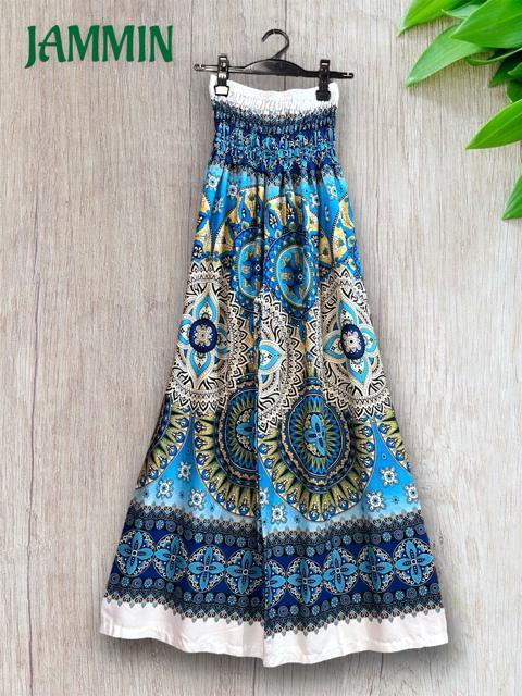 アジアン花紋様柄パンツ 水色 アジアン エスニック ヒッピー < 女性ファッション アジアン花紋様柄パンツ 水色 アジアン エスニック ヒッピー < 女性ファッションの